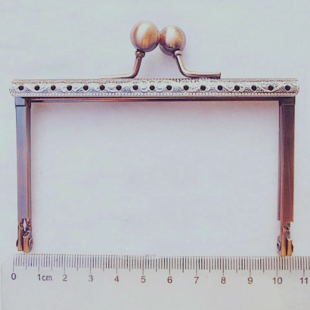 Женская сумка для монет DIY металлическая застежка медный цвет прямая ножка
