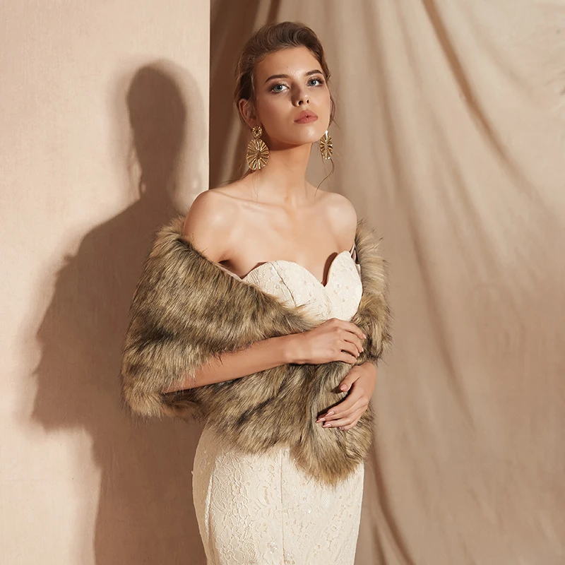 Forevergracedress 2019 элегантная мягкая осенне зимняя Свадебная накидка из