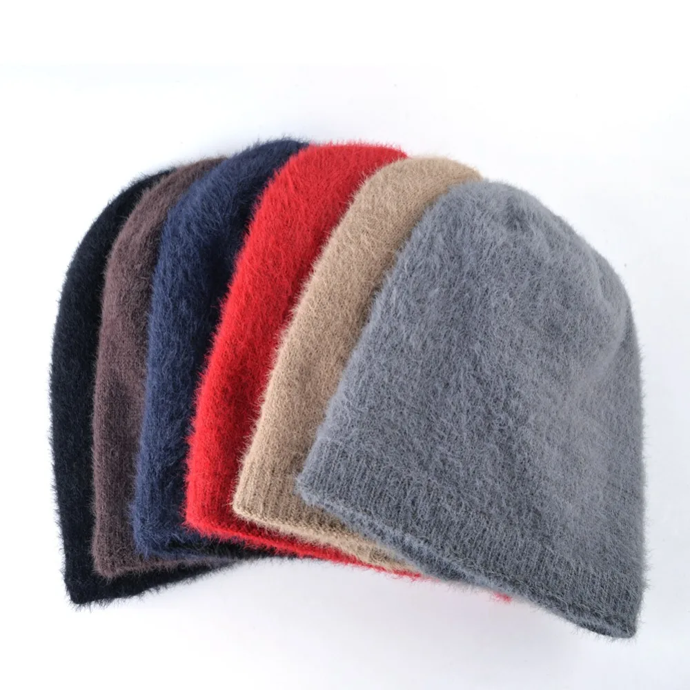 TQMSMY Unisex Bone knitted hats for men winter beanie plush fabric turban Cap men's skullies balaclava caps women warm hat gorro |