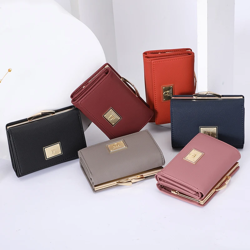 Женский кошелек из искусственной кожи Weichen с маленьким замком