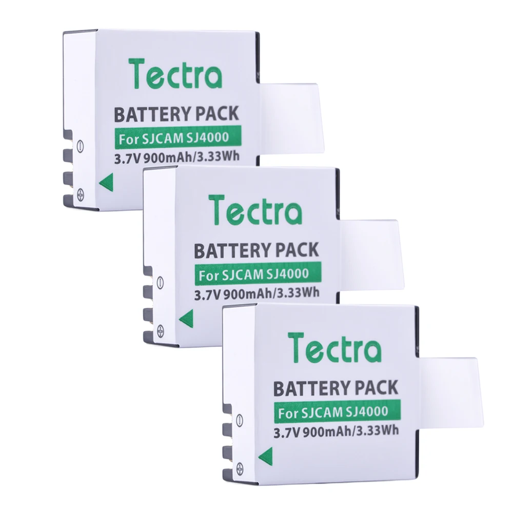 

Tectra 3pcs/pack Li-ion Camera BATTERY SJCAM SJ4000 for SJCAM Series M10 SJ4000 SJ5000 Series Sport Camera batteries