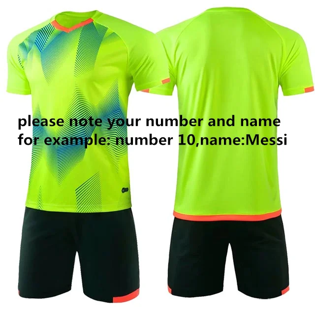 Custom name number Новинка, мужские майки, Футбольная форма survete для мужчин, набор для футбола, для взрослых, персональный футбольный Джерси, набор, De Foot shorts, пользовательское имя, Num - Цвет: Custom name number