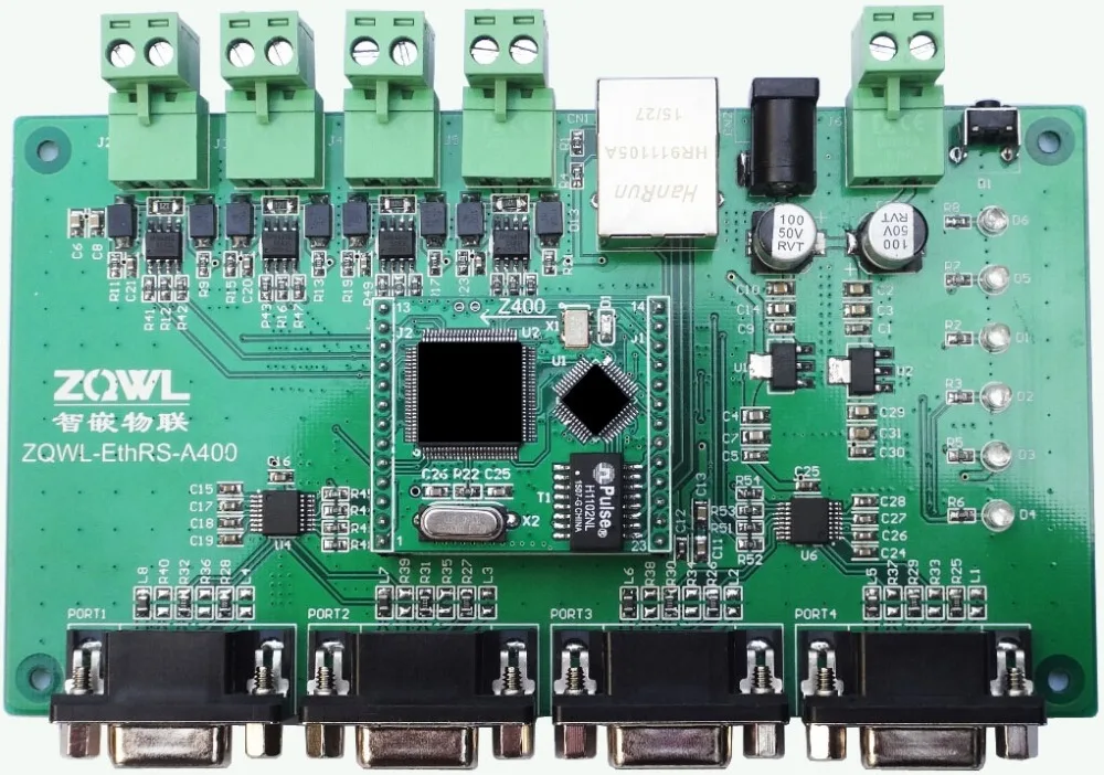 Сервер с 4 последовательными портами/4 портами к RJ45/Интернет вещей/485/232|Крышки