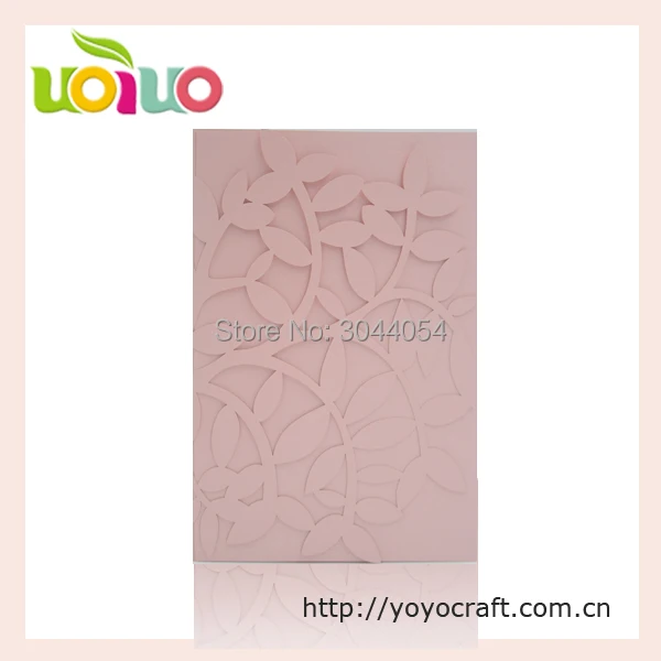 Роскошные листья 3 складки Свадебные поздравительные открытки 100 шт с бантом