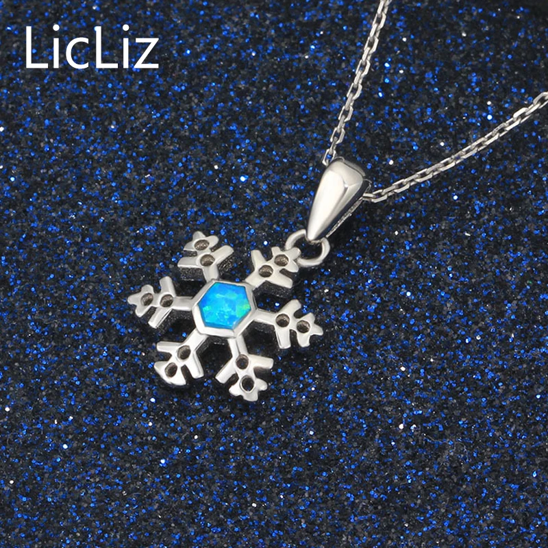 Женское ожерелье из серебра 925 пробы с натуральным голубым опалом|pendant for