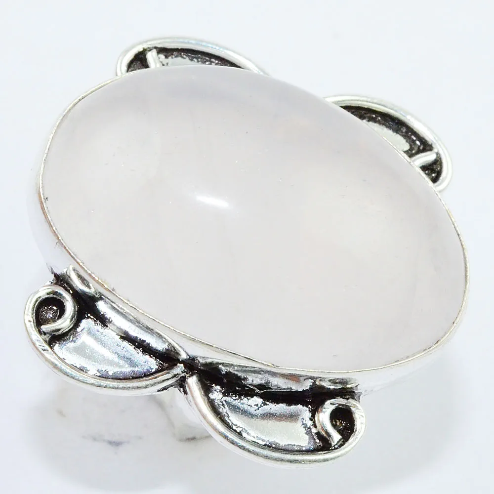 Розовый кварц серебряное кольцо сверху меди размер: 6 5 R1383|ring silver|ring ringsilver ring |