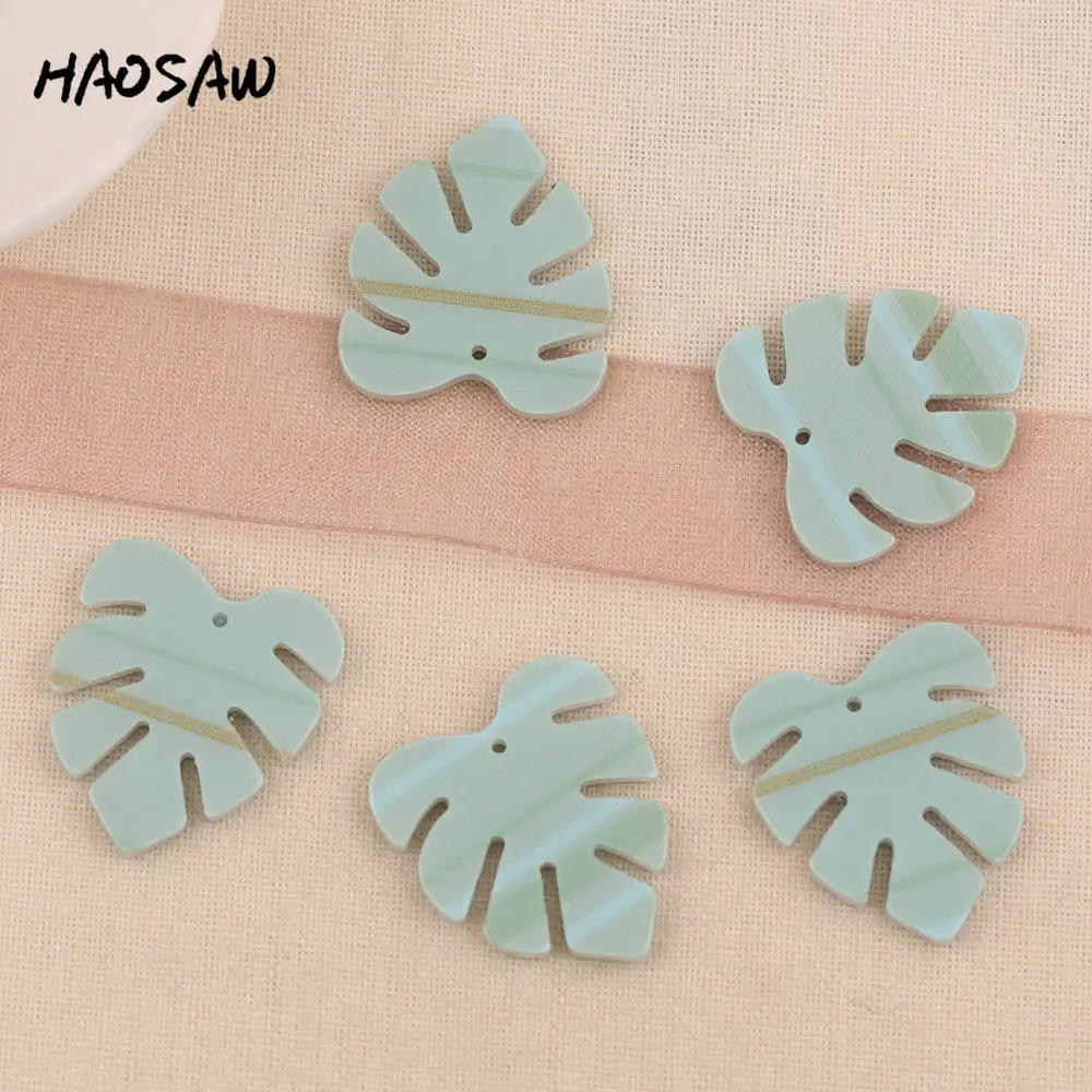 HAOSAW 25*29 мм 6 шт./лот ручная работа/очарование уксусной кислоты/форма листа/Сделай