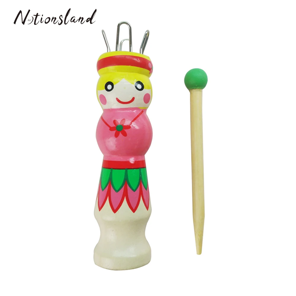 

Wood Yarn Wool Knitter Knitting Doll Dolly Craft Loom Rope Braided Maker DIY Sewing Tools& Accessory