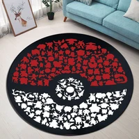 pokemon go ball circle velboa round area rug and carpet for home living room memory foam bedroom cushion bathroom floor door mat