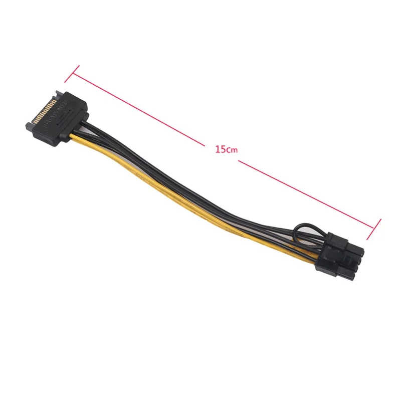 1 шт. один SATA 8pin(6 + 2) до 15pin Powr адаптер кабель 20 см PCI-E питания k5 | Электроника