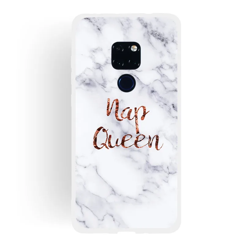 

Frosted Cover For Huawei Mate 20 Case Soft TPU matting Marble pattern covering Mobile Phone Cases