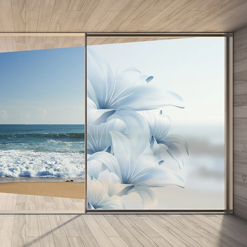 

Наклейка из матового стекла для туалета, наклейка на окно в ванную комнату, водостойкая, непрозрачная, утолщенная, прозрачная, непрозрачная