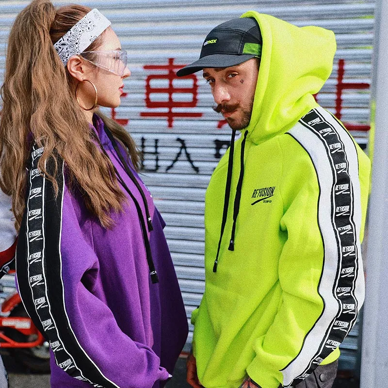 Мужская толстовка с капюшоном в стиле хип хоп зимний флисовый пуловер вышивкой и