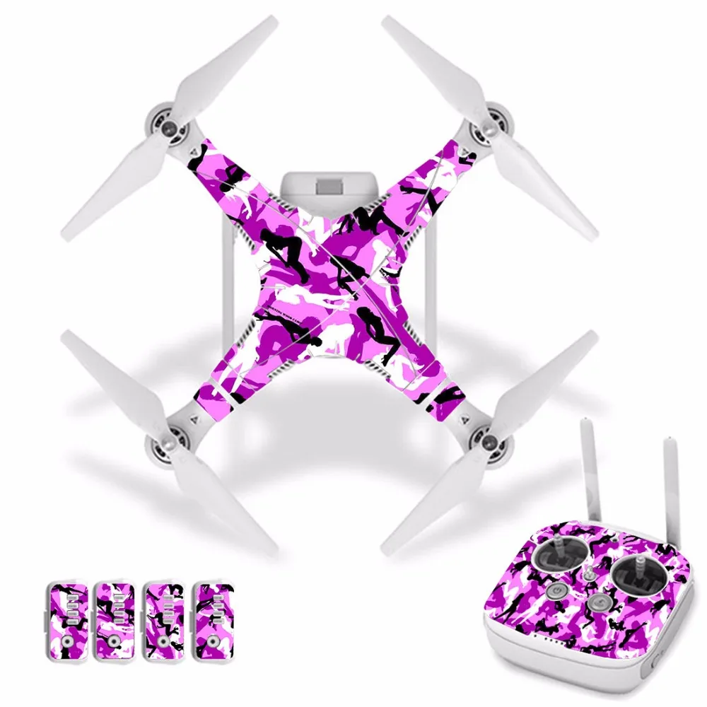 [J30046] полосатая Водонепроницаемая наклейка из ПВХ для DJI Phantom 3 Защитная пленка