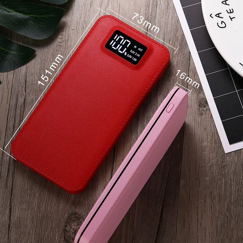 20000 мАч Внешний аккумулятор внешний аккумулятор 2 USB lcd Внешний аккумулятор портативный мобильный телефон зарядное устройство для Xiaomi Iphone 7 8 X