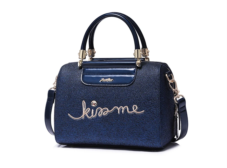 ПРОСТО ЗВЕЗДА дизайнерские Роскошные синий сапфир сумки женские на ремне мешок