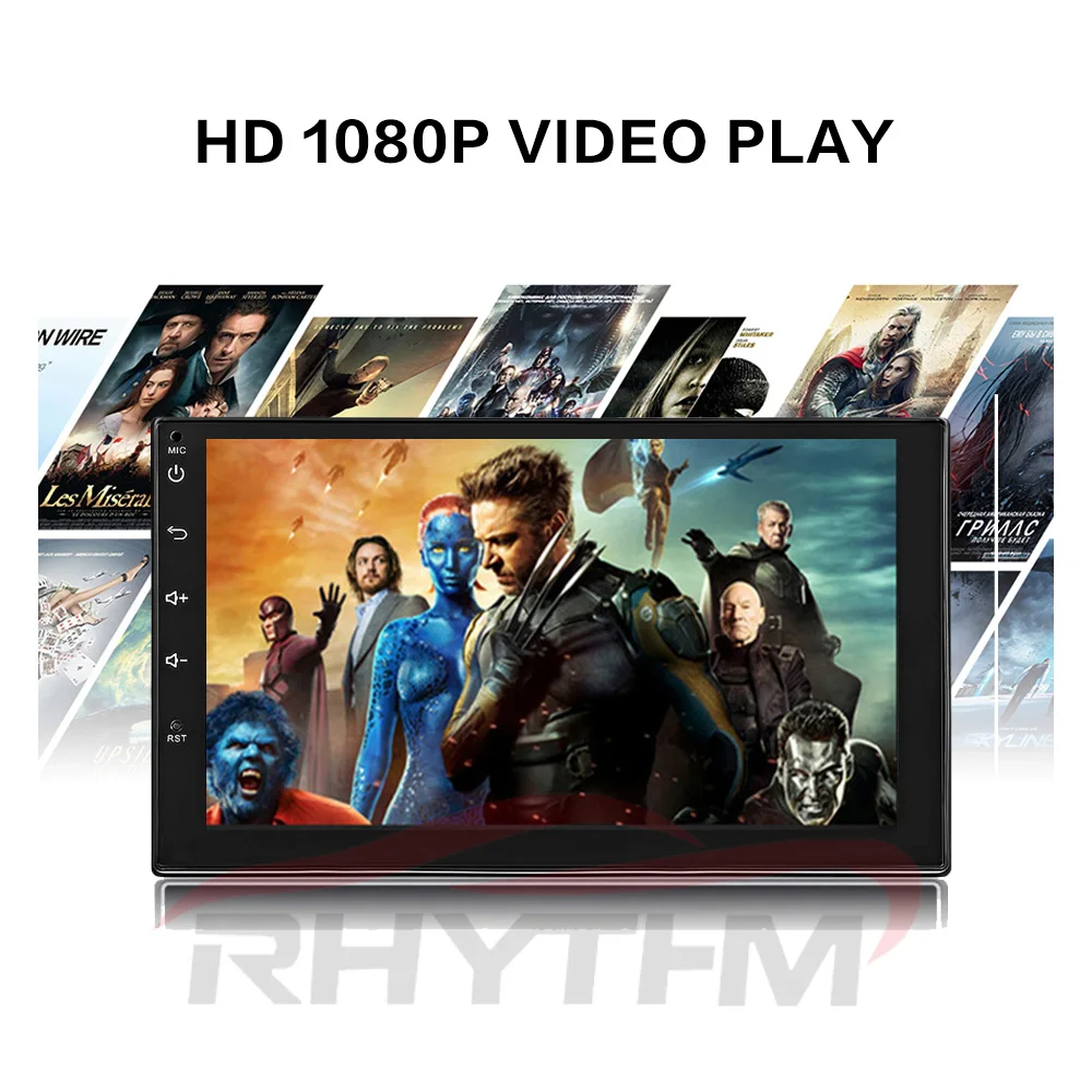 Универсальный " 2din Android 7,1 Автомобильный dvd Радио Bluetooth Стерео gps Авторадио 1080P SWC Touch RDS FM AM Mirror Link DVR dash камера