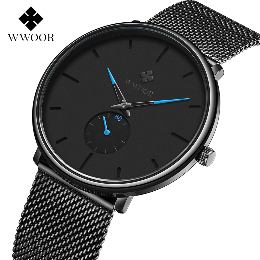 

New Fashion Mens Watches Top Brand Luxury Quartz Watch Men Casual Slim Mesh Steel Waterproof Sport Watch Relogio Masculino 2019