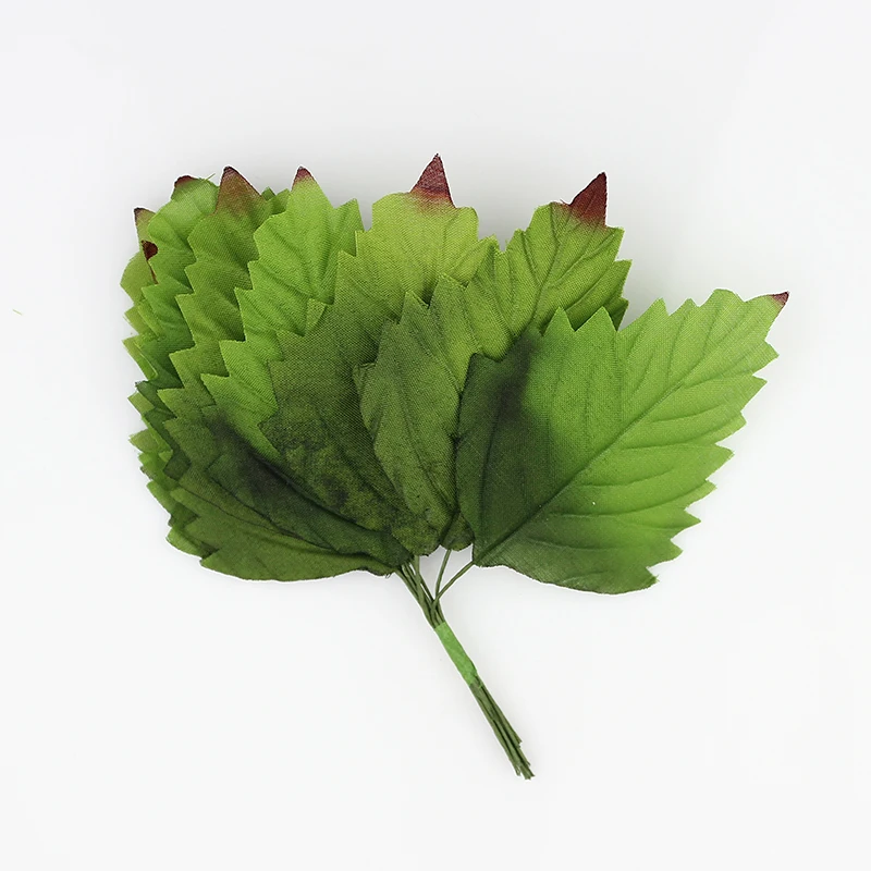 Искусственный цветок 12 шт. шелковые зеленые листья вечерние украшения для