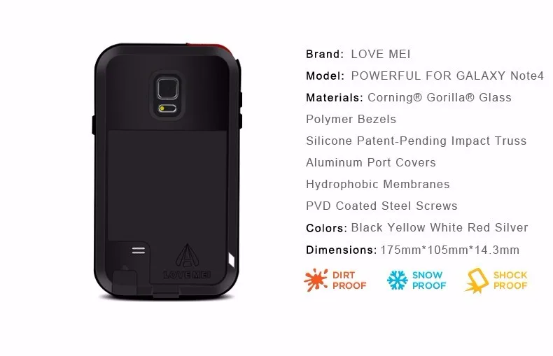 A8 LOVE MEI Life Водонепроницаемый металлический чехол для телефона для SAMSUNG Galaxy S6 S7 Edge Plus Примечание 7 3 5 4 край A3 A5 A7 A9 АЛЬФА