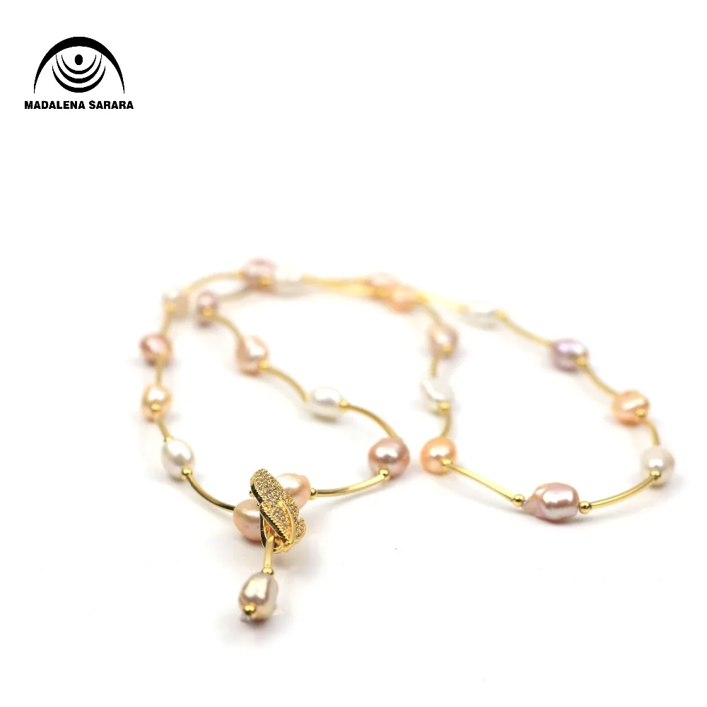 MADALENA SARARA элегантный AA 7 8 мм искусственный жемчуг в стиле барокко натуральный