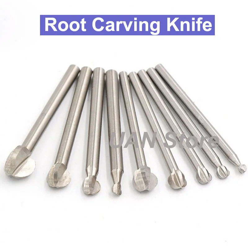 URANN HSS Steel Woodworking Root Carving Router Bit End Mill Milling Cutter Burrs Embryo Tool | Инструменты
