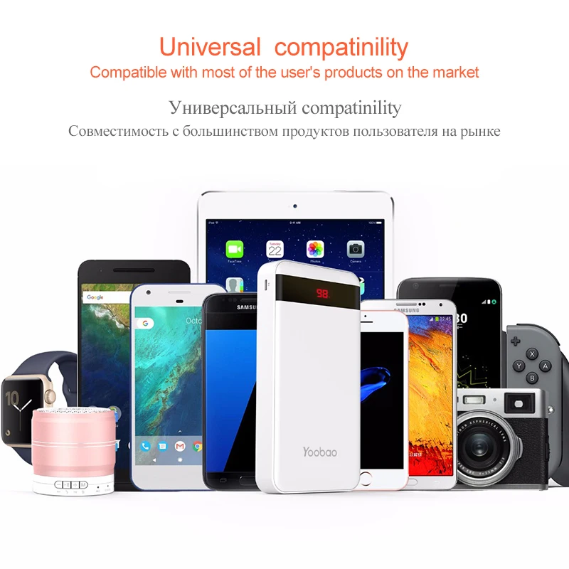 Yoobao Quick Charge 3 0 power Bank 20000 мАч для Xiaomi Mi 2 USB портативный внешний аккумулятор Pover iPhone 7 6
