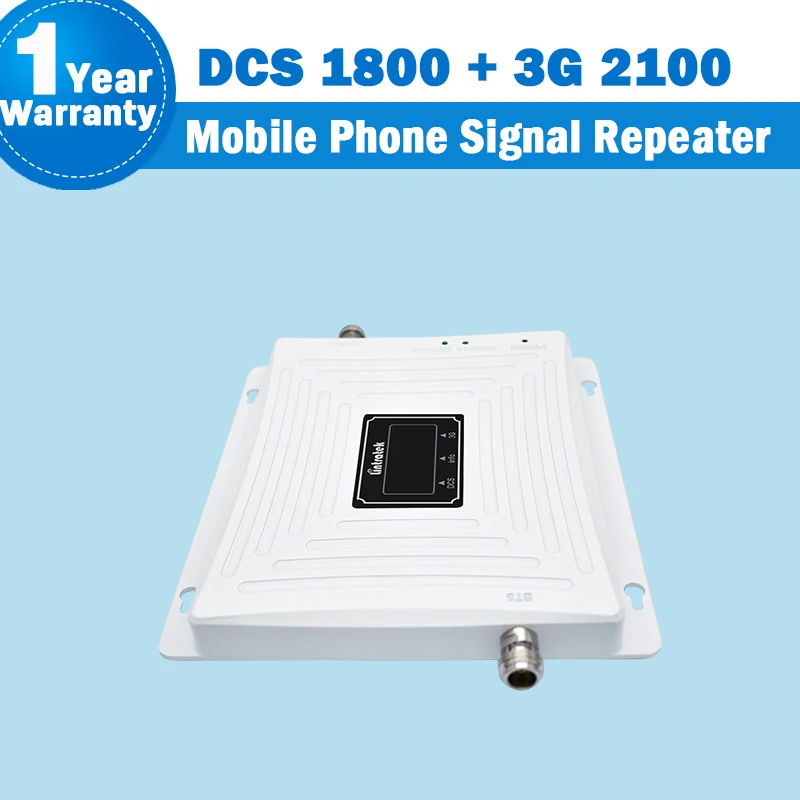 Lintratek 3g 4 г WCDMA/DCS/LTE сигнала Dual Band Repeater Дисплей Группа 1 и 3 1800/ 2100 мГц мобильного