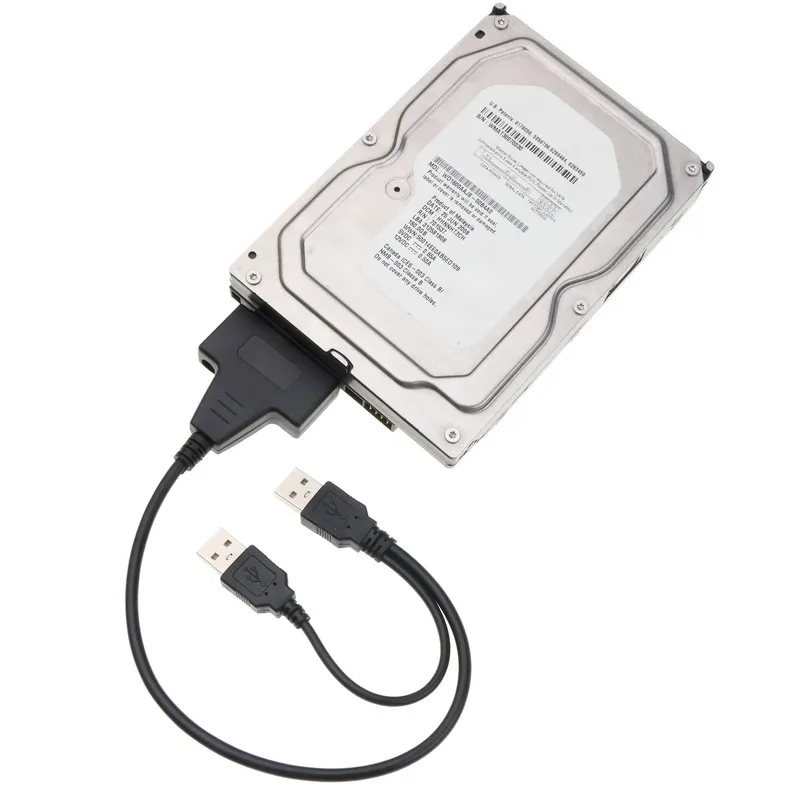 Kebidu двойной USB 2 0 для SATA 22Pin Кабель адаптер 5/3 5 дюйма HDD внешняя мощность жесткого
