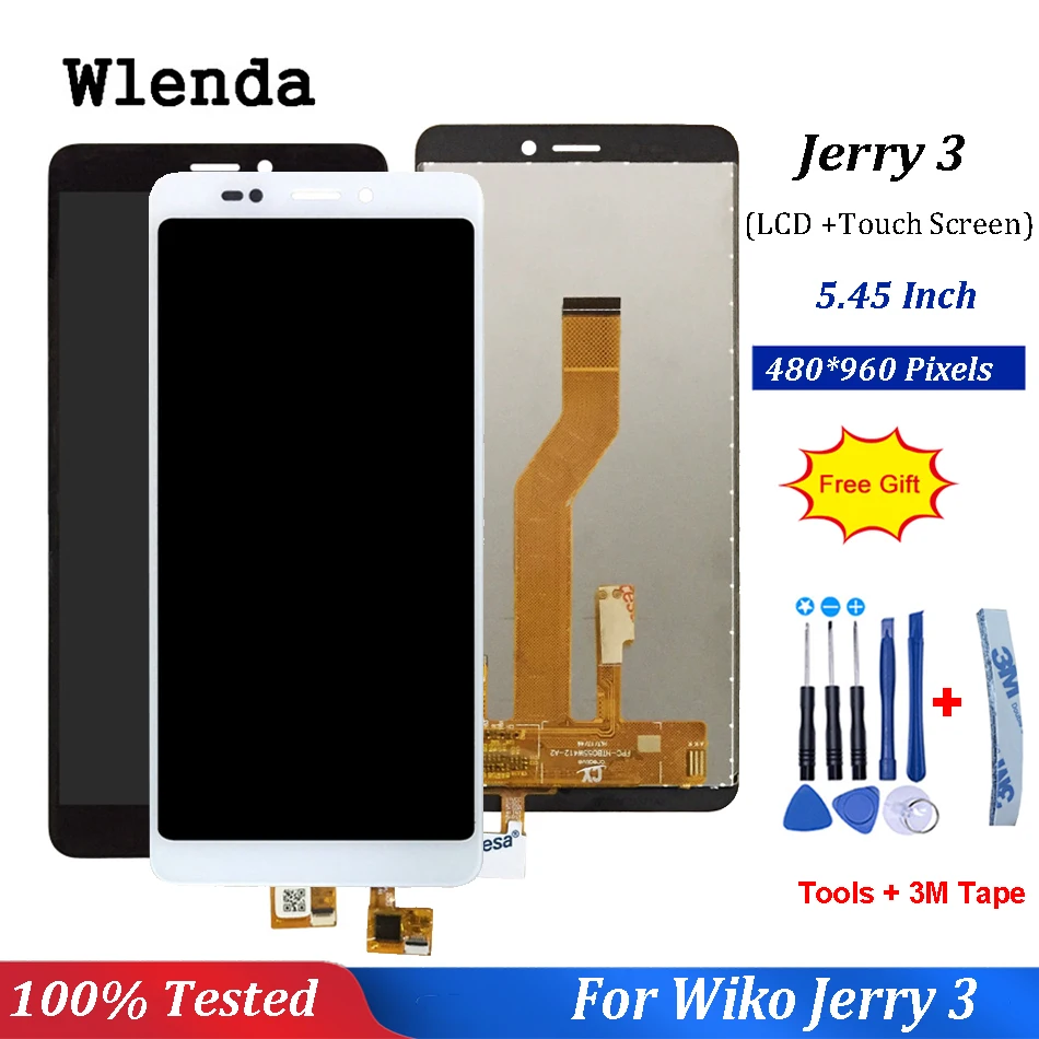 ЖК дисплей 5 45 дюйма для Wiko Jerry 3 + детали замены Инструменты|Экраны мобильных