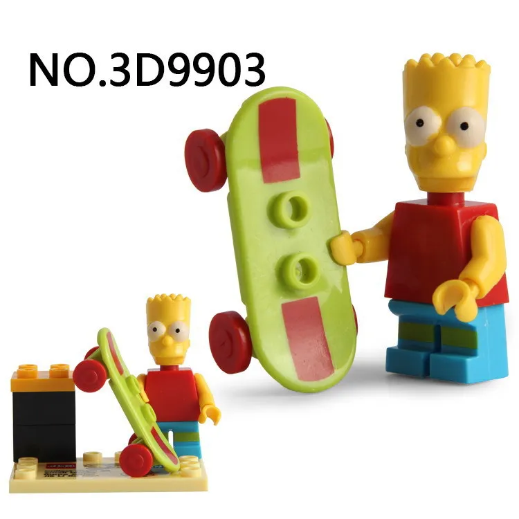 6 шт./компл. Симпсон домашний аниме мультфильм фильм строительные блоки фигурка