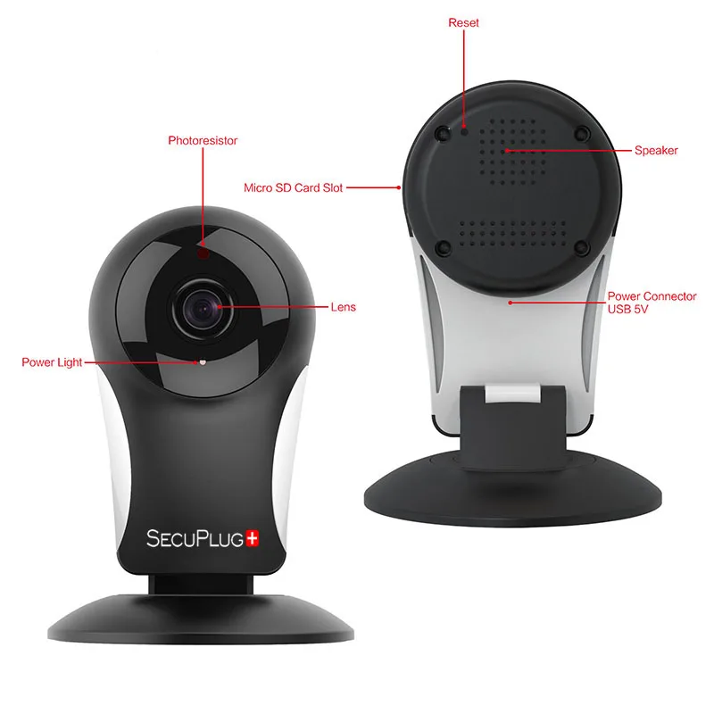 Домашняя мини Wi-Fi ip-камера SecuPlug + SP05 960P с цветным датчиком 2-сторонняя аудиосвязь