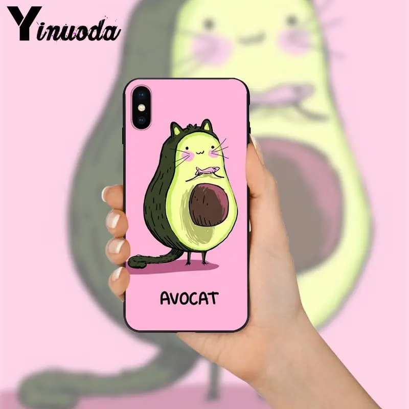 Yinuoda авокадо заказчик высококачественный чехол для телефона Apple iPhone 8 7 6 6S Plus X XS MAX 5