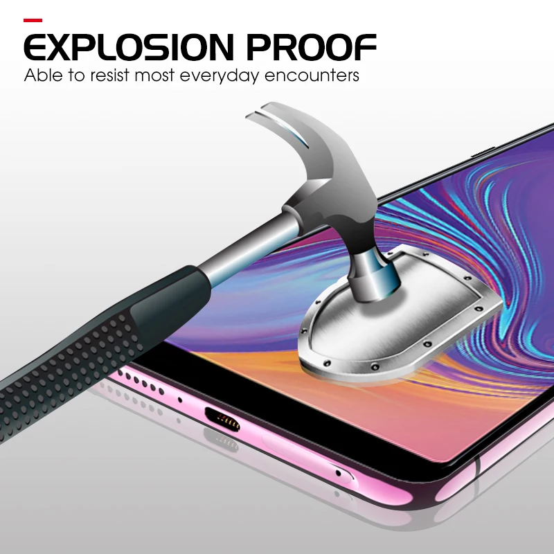 9D изогнутое закаленное стекло для Samsung Galaxy A50 A30 M20 M10 A7 A8 Plus A9 2018 полное покрытие