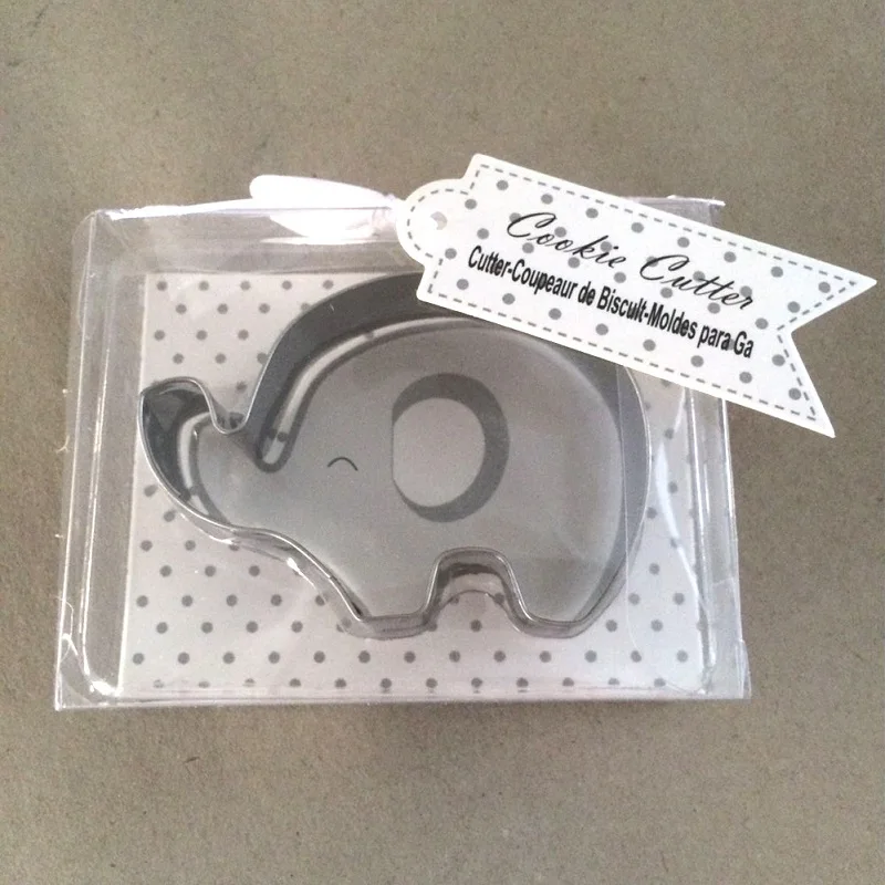 

FREE SHIPPING Cute Elephant Shape Cookie Cutters Stainless Steel Biscuit Mold Baby Shower Favors Party Giveaway W8483
