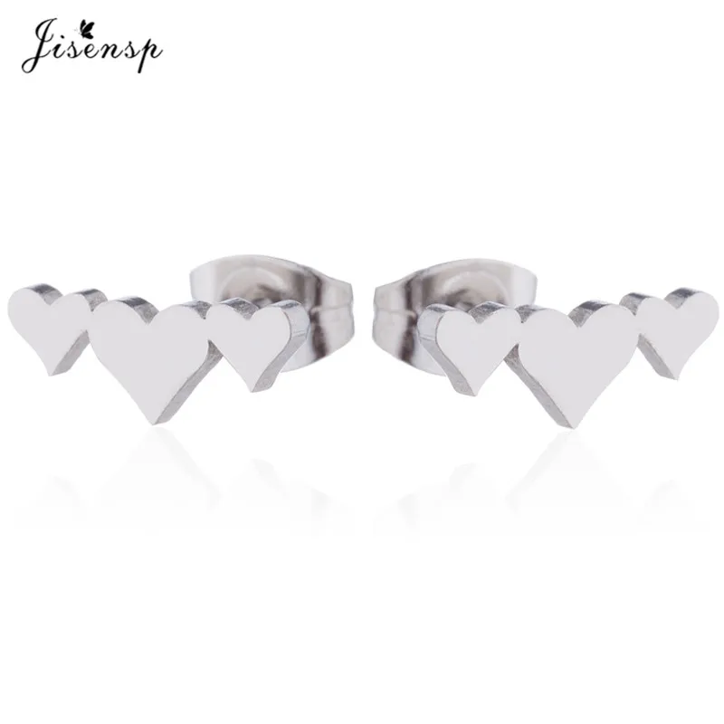Jisensp 2019 Новое поступление романтические серьги с сердечками простые в форме