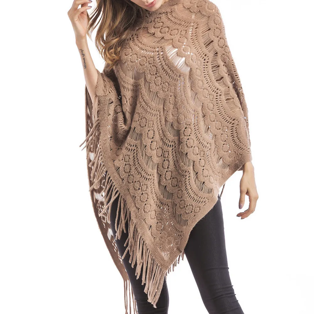 Женская Pull Femme Hiver Dames новые женские v образный вырез однотонная Ленточки плащ
