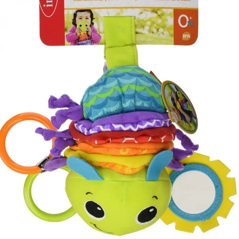 Funny Twist Caterpillars Sound Hanging Baby Rattles With Teethers 28cm Multifunction Bed Car Hang Toy Musical Bug | Игрушки и хобби