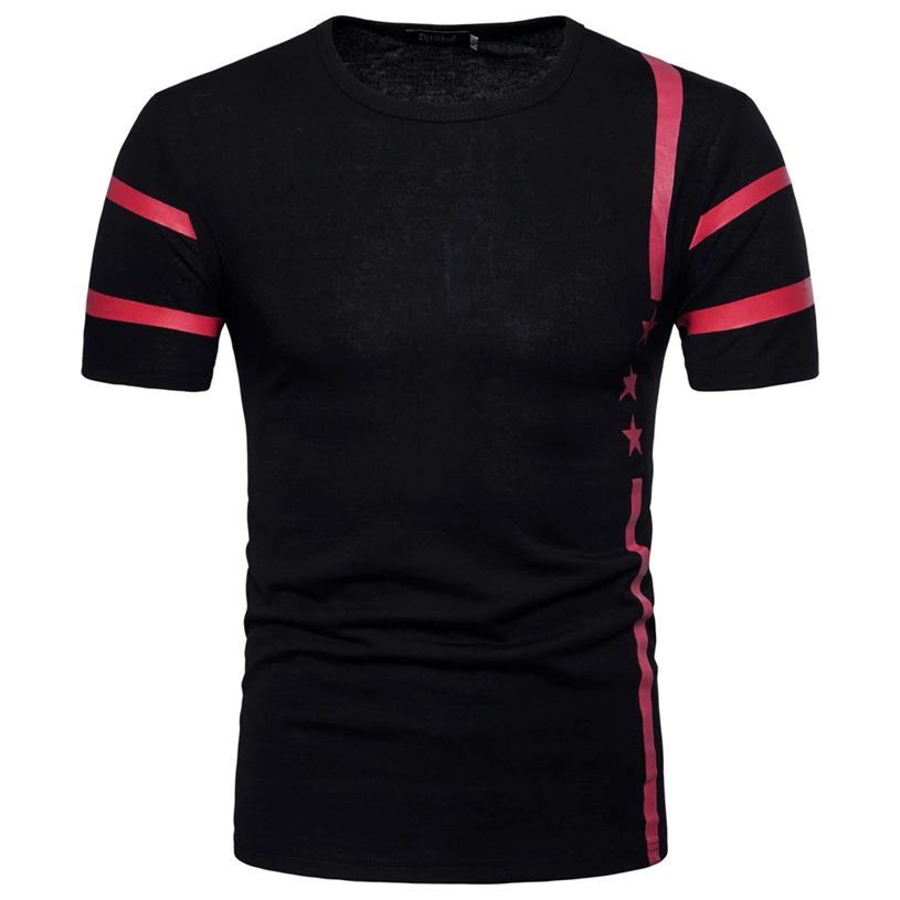 Мужская Повседневная футболка-пуловер с круглым вырезом и принтом Стивен