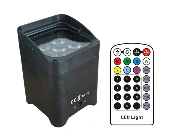 6XLOT + 1fly чехол Freedom Par DMX RGBWA UV 6 в 1 LED светильник Mini 6x18w беспроводной сценический с