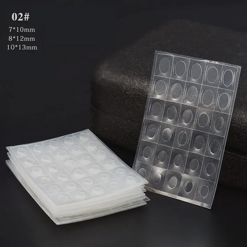 1 лист ногтей драгоценный камень трафарет руководства формы прозрачный 3d полые наклейки бриллиантами Пластик плесень хлопья DIY УФ-гель маникюрные инструменты - Цвет: 02