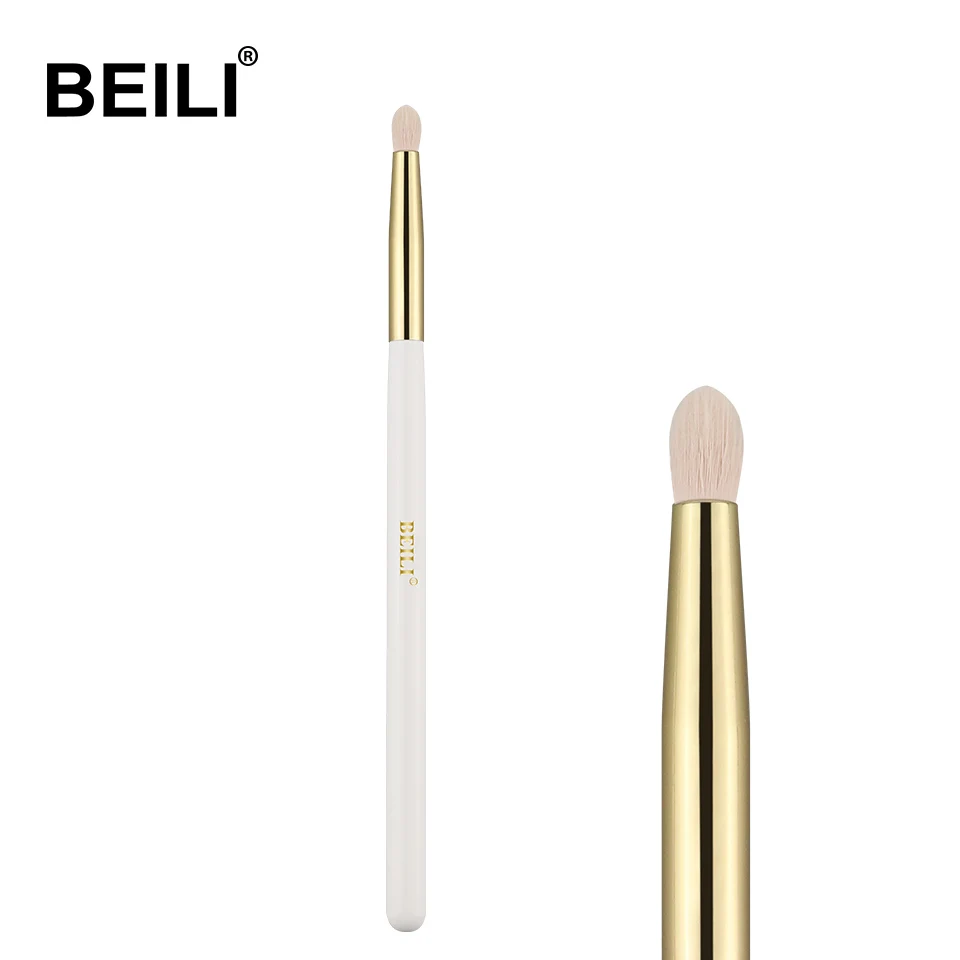 WY30 BEILI перламутровая белая Профессиональная Кисть для макияжа Nano Wool Fiber Gold Powder Foundation blusher тени Контурные растушевки бескровные розовые волосы - Handle Color: WY30