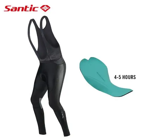 Мужские длинные штаны Santic для езды на велосипеде подбитые дорожный MTB 4 5 часов