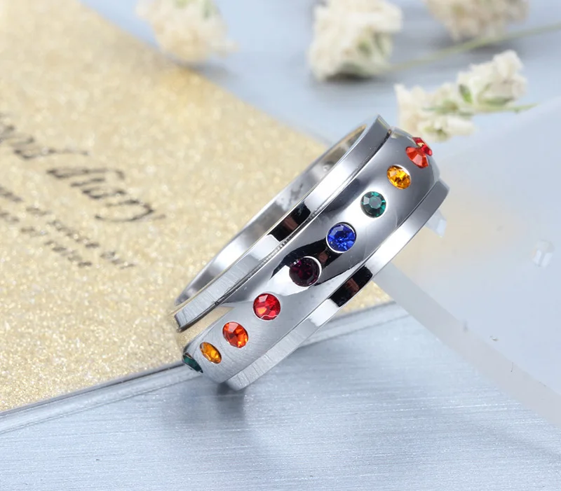 Кольца Anillos для мужчин и женщин классические металлические кольца из нержавеющей