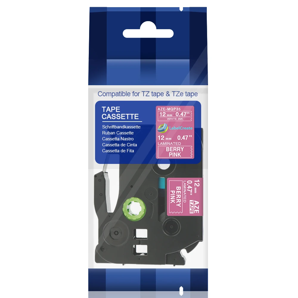 Fimax 1 шт. Tze231 фотография для Brother P touch Tze 231Compatible TZeMQP35 белый на ягодно розовом