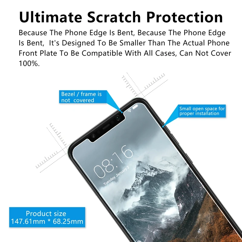2.5D 0 26 мм 9H закаленное стекло для Xiaomi Pocophone F1 POCO Защитная пленка экрана 6 81|Защитные