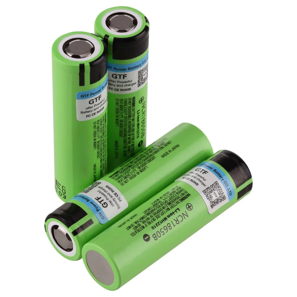 4 шт 100% Оригинал 3 7 V 3400 mah 18650 Батарея NCR18650B литиевых Перезаряжаемые для фонарика + 1