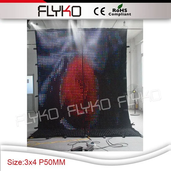 Комнатный полноцветный светодиодный настенный видеоэкран P5 для концертов и