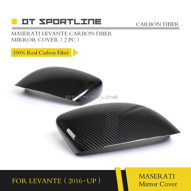 100% реальные углеродное волокно для Maserati Levante M157 Крышка зеркала из углеродного