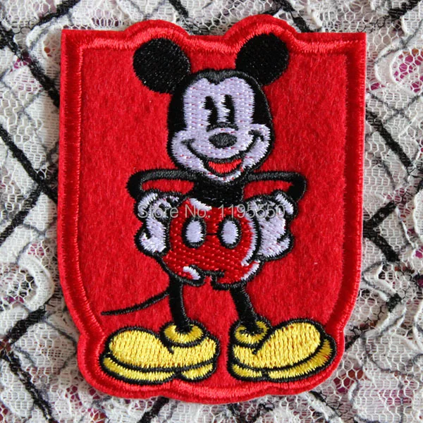 Нашивка с Микки-Маусом логотип бренда наклейка вышитыми аппликациями Детские